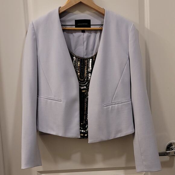 Banana Republic light blue open front blazer - Picture 4 of 4